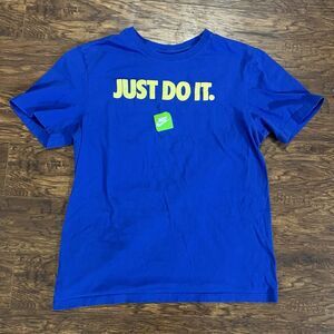 Nike Mens M Blue “Just Do It” Short Sleeve Crew Neck T-Shirt